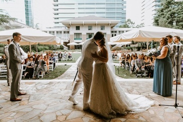 Bride and Groom Kissing - Full Wedding Planning Package Atlanta at Kris Lavender