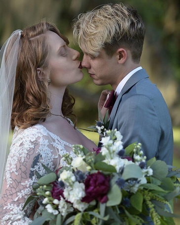 Bride and Groom Kissing - Full Wedding Planning Package Atlanta at Kris Lavender