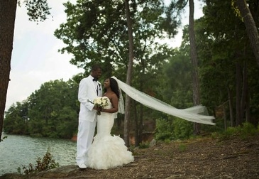Newly Wed Couple Michael and Shakira Gazing each other - Wedding Coordinator Atlanta - Kris Lavender