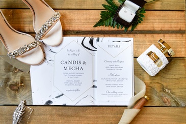 Candis and Mecha Wedding Invitation by Kris Lavender - Wedding Coordinator Atlanta